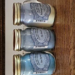 Lot of 3 of Our Own Candle Company Mason Jar Candles